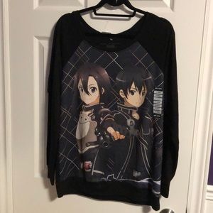 New sword art online anime kirito long sleeve top